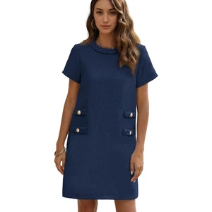 Nuevo con etiquetas Vestido minifalda causal SeeLuNa para mujer - Azul marino, XL - Imagen 1 de 5