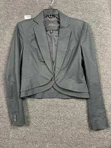 Robert Rodriguez Cropped Blazer Jacke Damen Gr. 2 schwarz Einknopfverschluss - Bild 1 von 6