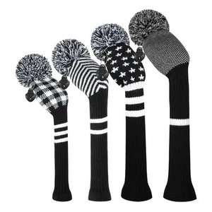 Knitted Golf Head Covers 4PCS Handmade Fit Well for Driver and Fairway Woods ... - Bild 1 von 6