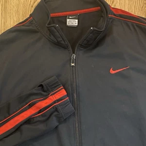 Nike Track Jacket Men's XXL Black Red Full Zip Long Sleeve - Picture 1 of 12