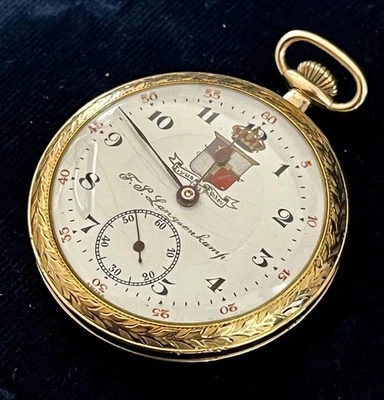 Vintage Sigma Phi Epsilon Delmar Swiss Mov Pocket Watch 17j 12s 4Adj 20y GR - Image 1 of 4
