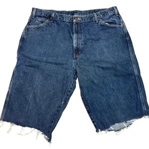 Dickies Carpenter Jean Shorts Frayed Hem – Men’s Size 40x32 – Dark Wash Denim - Picture 1 of 6
