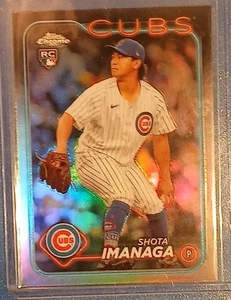 SHOTA IMANAGA 2024 TOPPS CHROME RC REFRACTOR #121 CHICAGO CUBS - Picture 1 of 3