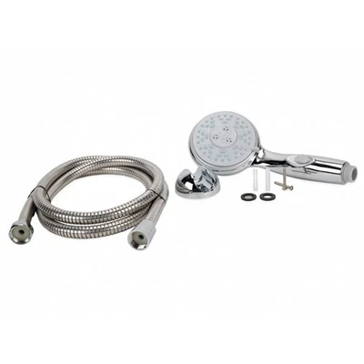 Camco 43713 RV Wall Mount Shower Head Kit with On/Off Switch, 60" Hose, Chrome - Image 1 of 4