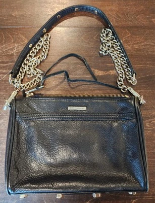 Bolso Bandolera Cartera Rebecca Minkoff Clásico MAC Cuero Guijarro Negro Foto 1 de 4