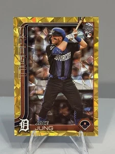 2025 Topps Series 1 Jace Jung Gold Diamanté Foil /50 RC Detroit Tigers SP - Picture 1 of 2