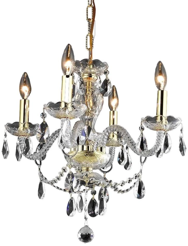 Princeton Gold Crystal Pendant Light | Transitional Style - Image 1 of 1