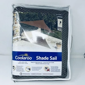 Coolaroo 13' x 13' Rectangle Sun Shade Sail Brown Black Protection Camping NEW - Picture 1 of 6