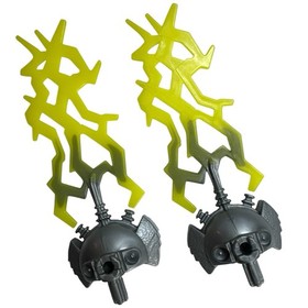 LEGO Hero Factory Weapon Triple Lightning Bolts Marbled Trans-Yellow Pattern