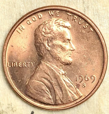 1969 S Lincoln Memorial Penny Doubled Die Obverse Machine Doubled - Image 1 of 4
