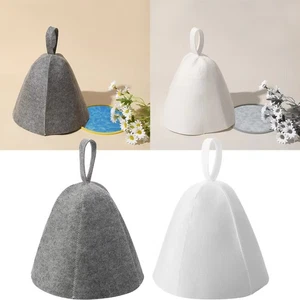 Adjustable Sauna Cap Breathable Felt Steam Room Cap Felt Sauna Cap Home Sauna - Picture 1 of 13