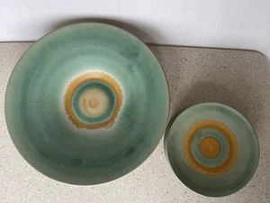 LUISE HARKORT for VELTEN VORDAMM Large Serving Bowl & (5) Plates, Pristine - Picture 1 of 21