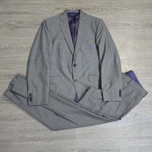 Ted Baker Endurance 100% Wool Suit Mens 38R Jacket 31R Pants 2 Piece Gray - Picture 1 of 23