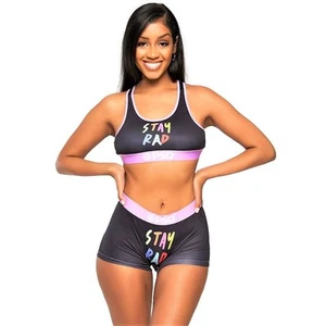 PSD Underwear Womens Stay Rad Sports Bra Black - Picture 1 of 6