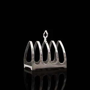 Vintage Toast Rack, English, Silver, Breakfast Stand, Hallmarks, Viners, 1932 - Picture 1 of 12