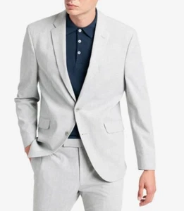 CHAQUETA DE TRAJE KENNETH COLE PARA HOMBRE TALLA 38R SLIM FIT READY FLEX GRIS CLARO DZ2 - Imagen 1 de 3