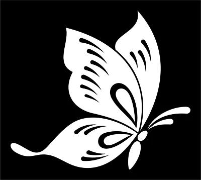 Butterfly Vinyl Decal Car Truck Auto Window Wall Tablet Laptop SUV Bumper RV - Image 1 of 4