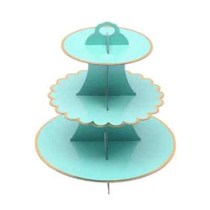 3-Layer Cake Stand Afternoon Wedding Plate Party Tableware Disposable Birthday - Picture 1 of 27