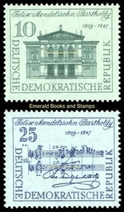 EBS East Germany DDR 1959 - Felix Mendelssohn Bartholdy - Michel 676-677 - MNH** - Picture 1 of 3