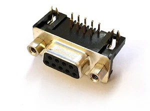Conector D-SUB 9 pines DB9 tipo soldadura hembra 90 grados OI - Imagen 1 de 2