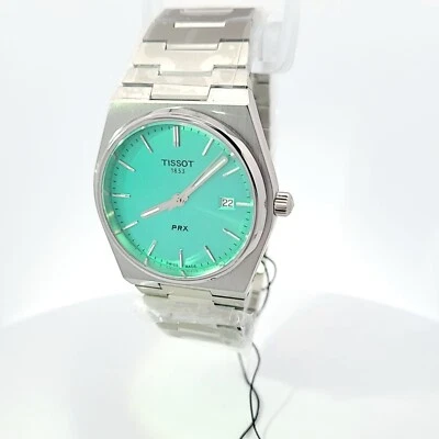 Orologio Uomo Tissot PRX Acciaio Inox Verde Menta T1374101109101 - Immagine 1 di 4