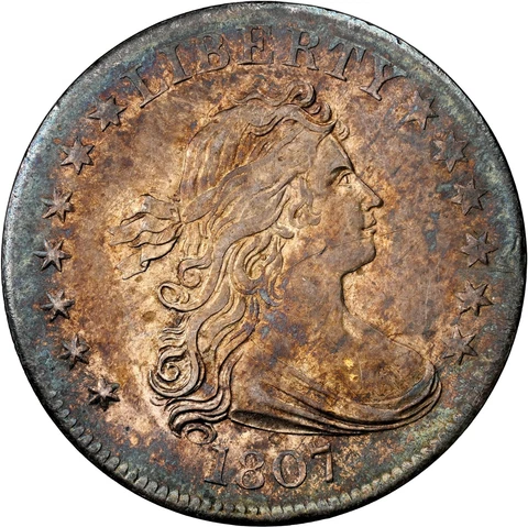 1807 Draped Bust Quarter - AU Details - Incredible Stunning Colors...#571 Cover