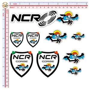 Adesivi ncr sticker auto moto casco tuning helmet print pvc scontornati 9 pz. - Foto 1 di 2