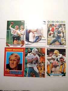 Lot of Football Cards Star 6 Montana, Bradshaw, Marino, Favre, Hasselbeck, Rivers - Bild 1 von 14