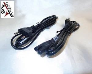 1.2m Stromkabel Euro EU Netzkabel PC Strom Anschluss Kabel 2 Pin C7 230V  2.5A - Bild 1 von 2
