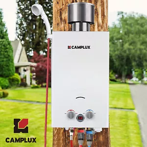 CAMPLUX 10L Gasdurchlauferhitzer Tragbarer LPG Durchlauferhitzer Gasdusche 20 kW - Bild 1 von 9
