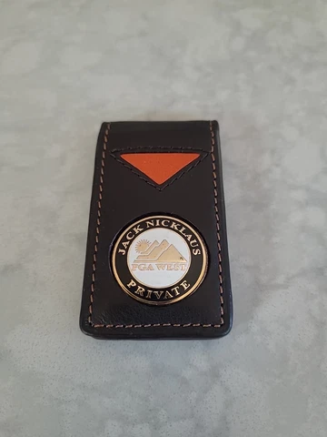 Jack Nicklaus PGA West The Masters Black Money clip Ahead Leather Great Looking Cover