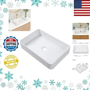 Lavabo de baño colore bianco, para encimera. - Foto 1 di 8