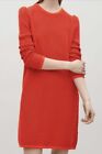 COS Knitted Jumper Dress Women’s Size Medium RRP £69 Honeycomb Orange Red