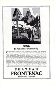 1926 Vintage Anuncio Impreso June Chateau Frontenac Quebec OshKosh Taxi Estuche - Imagen 1 de 2