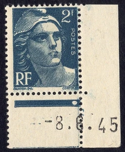 REF :713-1 bis-MARIANNE GANDON N°:713- variété ( Marianne au bec de lievre) - Picture 1 of 1