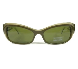 Face a Face Sunglasses LINER 1 COL. 312 Clear Olive Green White Cat Eye Frames - Picture 1 of 12