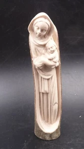 Figura tallada escultura de madera de Fanazava de Virgen y Niño talla religiosa - Imagen 1 de 3