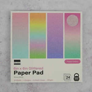 Glittered Pastel Ombre  - First Edition - 6x6 Paper Pad - 24 Sheets - Picture 1 of 6