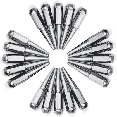 Conjunto de 20 porcas cromadas 12x1,25 mm extra longas para 1994 1995 Nissan 240SX - Imagem 1 de 4