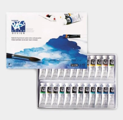 Shinhan Professional PASS Design Hybrid Watercolor Paint 20ml Tubes 48 Color Set - Image 1 of 2