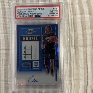 Cole Anthony 2020 Contenders Optic Variation Blue Auto 28/49 PSA 10 Auto 9 Mint - Picture 1 of 2
