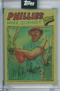2024 Topps Riflettori 70 Andy Friedman Mike Schmidt PELLICOLA OLOLO ORO 1/1 1977 Arte - Foto 1 di 2