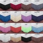 1000TC Egyptian Cotton Drop Length Multi Ruffle Bed Skirt US Queen Size & Colors
