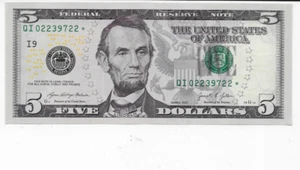 2021 $5 US Federal Reserve STAR Note GEM UNCIRCULATED MINNEAPOLIS - Picture 1 of 2