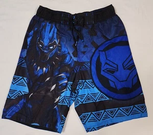 Marvel Boy AvengersBlack Panther Blue Swimming Trunks Shorts Size 8 Pool Beach - Picture 1 of 6