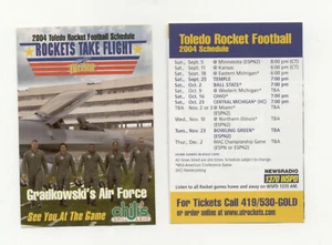 University of Toledo Rockets NCAA Football 2004 Pocket Schedule - Picture 1 of 1