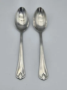 Lenox Butlers Gourmet 2 ovale Suppenlöffel 7 1/8" Edelstahl 18/8 Feder - Bild 1 von 6