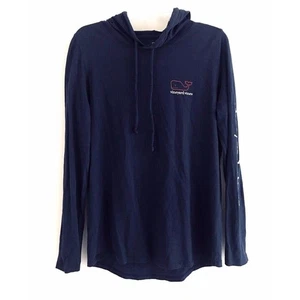 Vineyard Vines Pullover Vintage Whale Slub Hoodie Womens S Small Blue Cotton - Picture 1 of 9