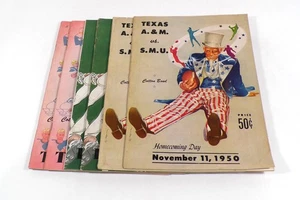 Lot of (6) Assorted 1950 - 1951 SMU Southern Methodist College Football Programs - Picture 1 of 2