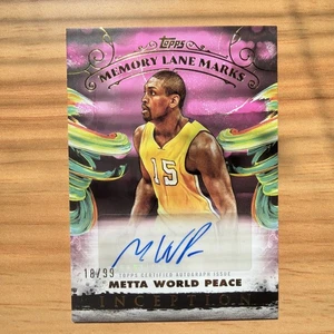2024-25 Topps Inception Metta World Peace Memory Lane Marks Red Auto /99MLM-MW - Picture 1 of 2